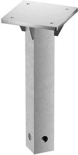 Schneider Universal-Bodenplatte für Rhodos Eco Serie, silbergrau, verzinkter Stahl, B/T/H: 16 x 16 x 40 cm - Bild 1