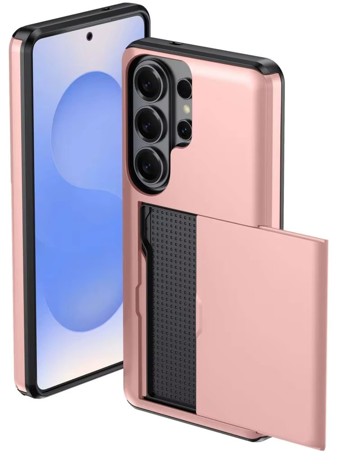 Stoßfeste Brieftaschen-Hülle mit Kartenfach für Samsung Galaxy S26 S25 S24 S23 S22 S21 S20 Ultra FE A56 A36 A37 A17 in Rot oder Pink - Bild 6