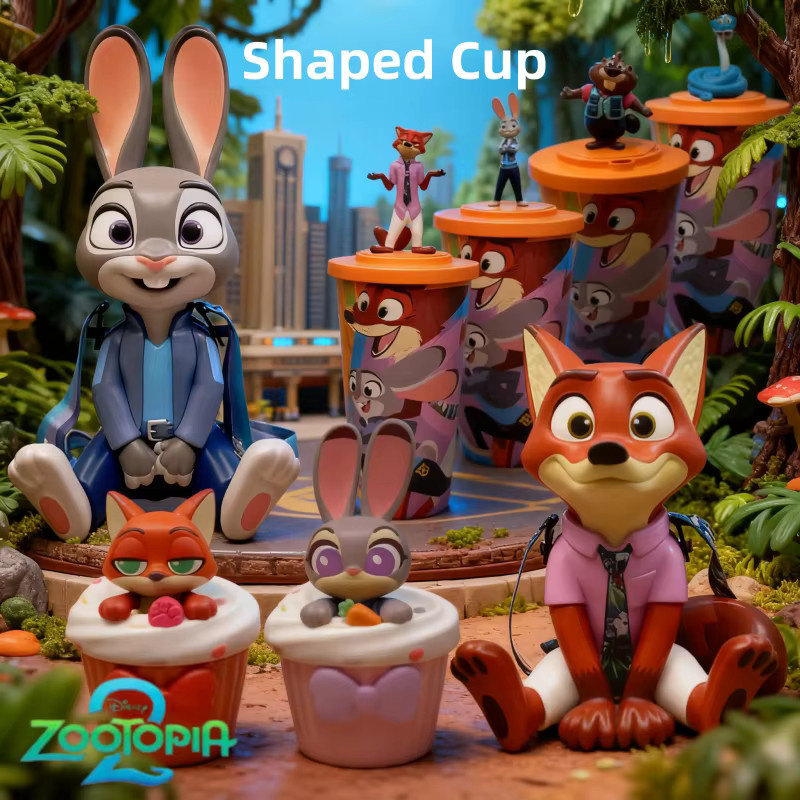 Disney Zootopia 2, Kawaii-förmiger Wasserbecher, Nick Judy, Cartoon-Spielzeug - Bild 3