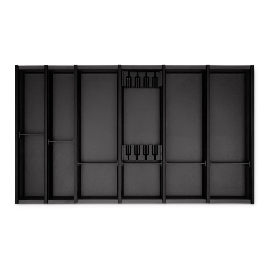 SOTECH Cuisio Besteckeinsatz mit Messerblock für Blum Legrabox, Farbe Anthrazit, Höhe: 5,5 cm, Korpusbreite: 47,3 cm - Bild 2