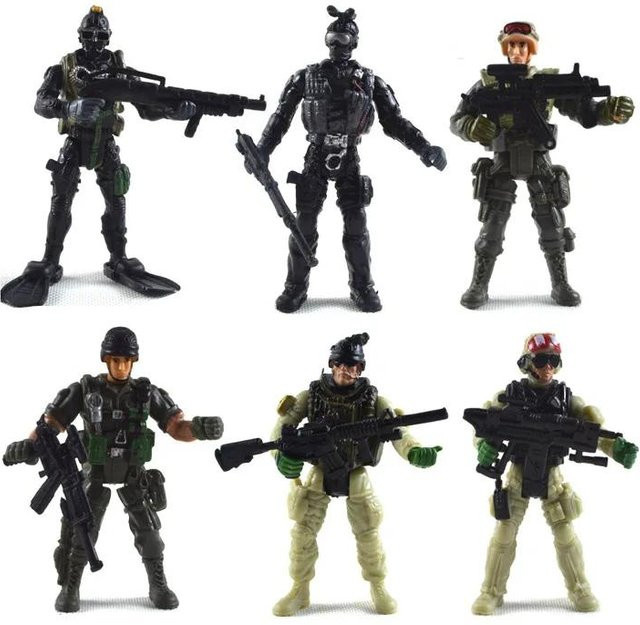 Fashnics Krieger Elite-Streitkraft Militärische Actionfigur, 6-teiliges Set, mit Waffen, ab 14 Jahren - Bild 1