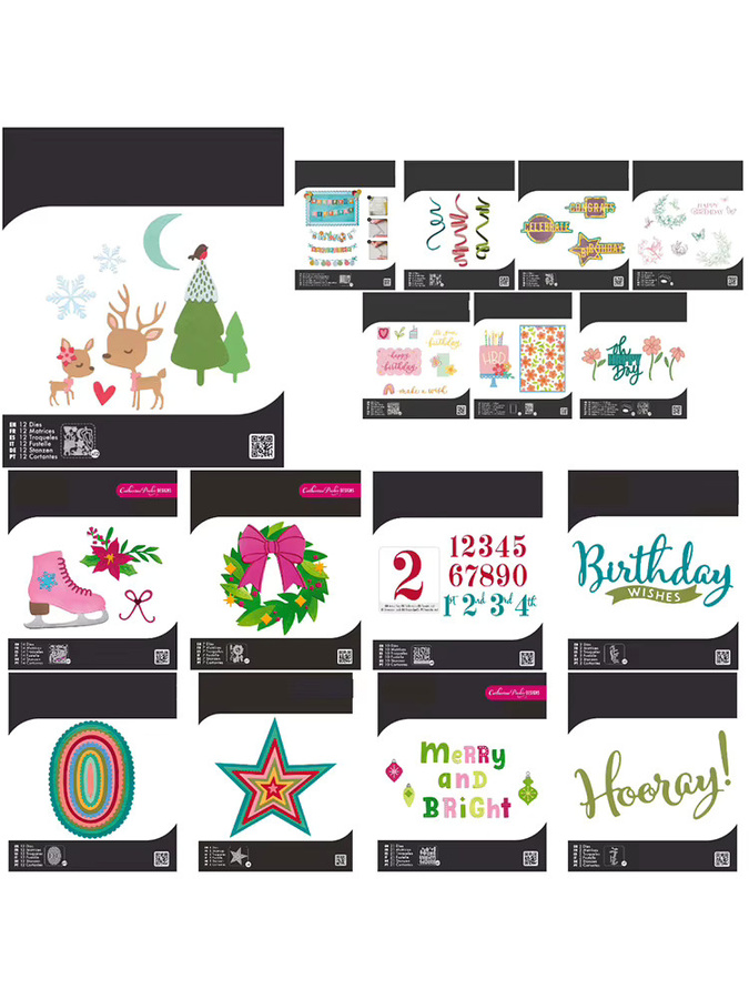 Metall-Stanzformen für Scrapbooking und DIY-Projekte mit Happy Birthday, Stars und Merry Christmas Motiven in Multicolour - Bild 3