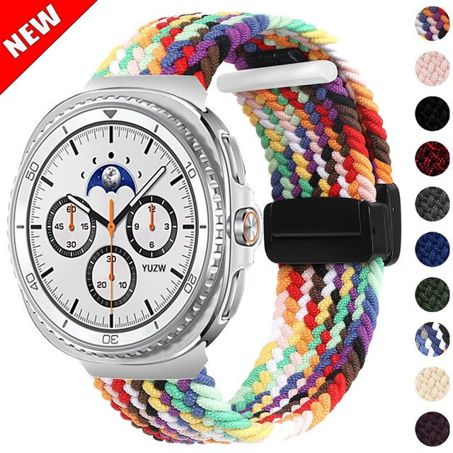 Samsung Galaxy Watch 8 Armband, Nylon, geflochten, multicolor - Bild 1