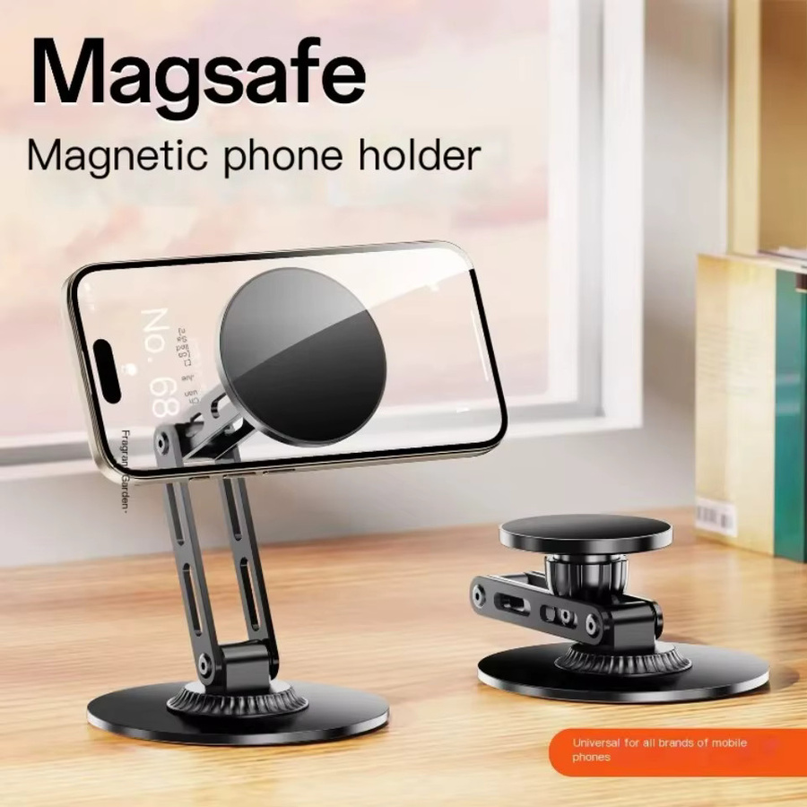 VIKEFON Magnetischer Schreibtisch- und Auto-Telefonhalter für Smartphones in Schwarz - Bild 4