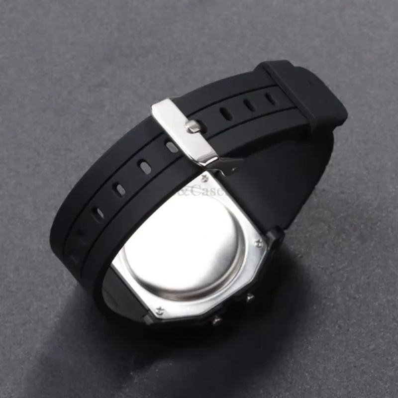 Uhrenarmband Silikon, Schwarz, Herren - Bild 2