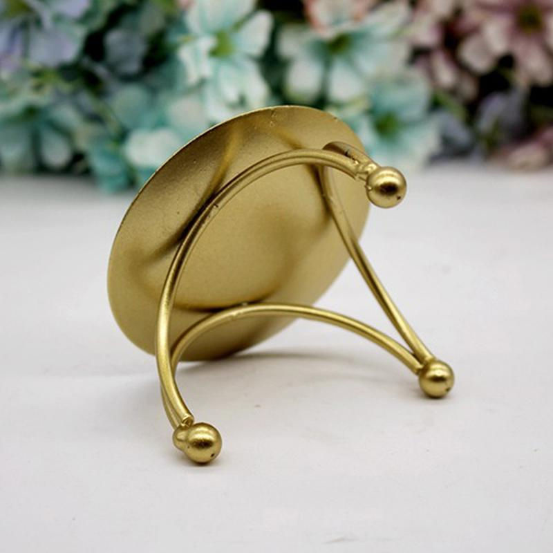 Love Home Garden Kerzenhalter aus Metall in Schwarz und Gold, runder Teelichtständer für Hochzeit und Heimdekoration - Bild 5