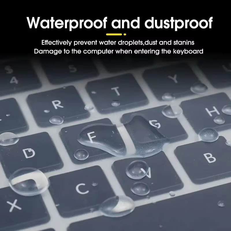 Universelle Silikon-Tastaturschutzfolie für 13-16 Zoll Laptops, wasserdicht und staubdicht, transparent - Bild 4