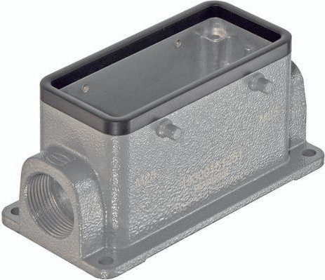 HARTING Sockelgehäuse 19 30 016 1261 aus Aluminium in Grau - Bild 1