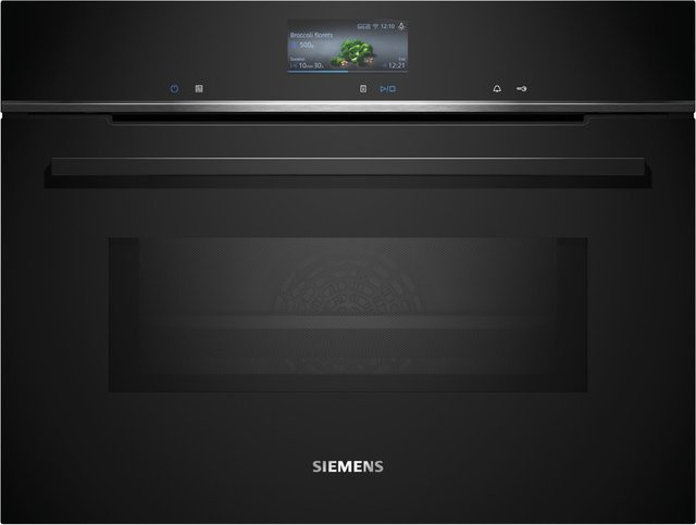 Siemens iQ700 Einbau-Kompaktbackofen mit Mikrowellenfunktion CM776GKB1 in Schwarz - Bild 1