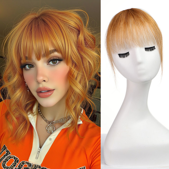 HAIRCUBE Echthaar-Pony, Orange Ombre, Damen - Bild 1