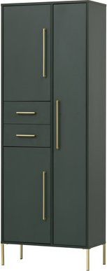 Schildmeyer Hochschrank Kent in Grün mit Soft-Close-Türen und Innenschubladen, B/H/T: 67,1 x 184,3 x 33,1 cm - Bild 1