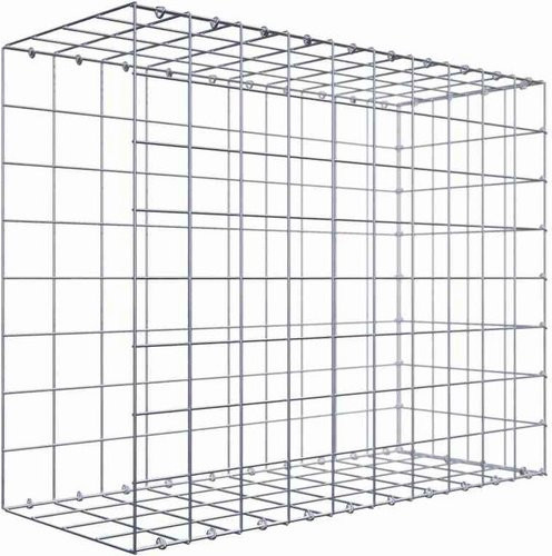 Gabiona Anbaukorb Typ 2 aus Stahl in Silbergrau, B/T/H: 80 x 100 x 40 cm - Bild 1
