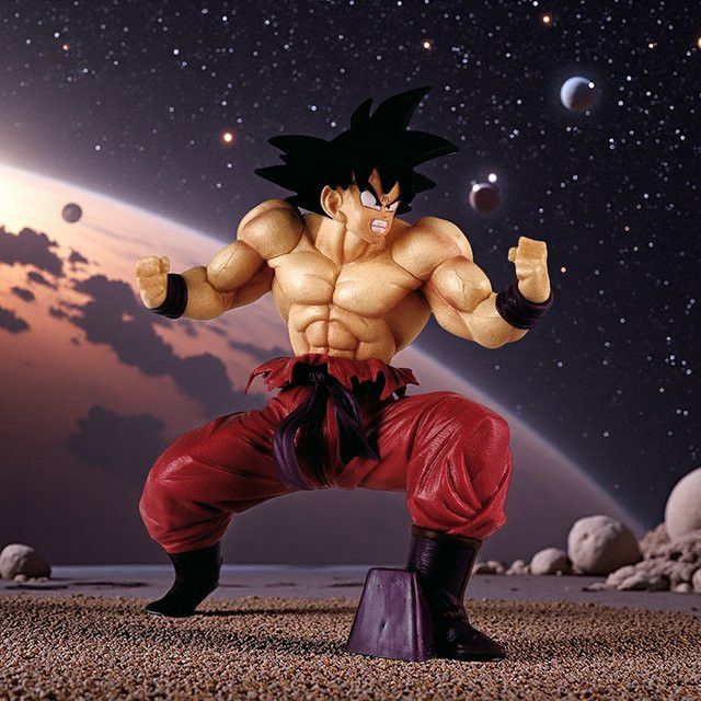 Bandai Dragon Ball Z Son Goku Kaioken Anime Figur aus PVC, Multicolor, Höhe: 21 cm - Bild 1