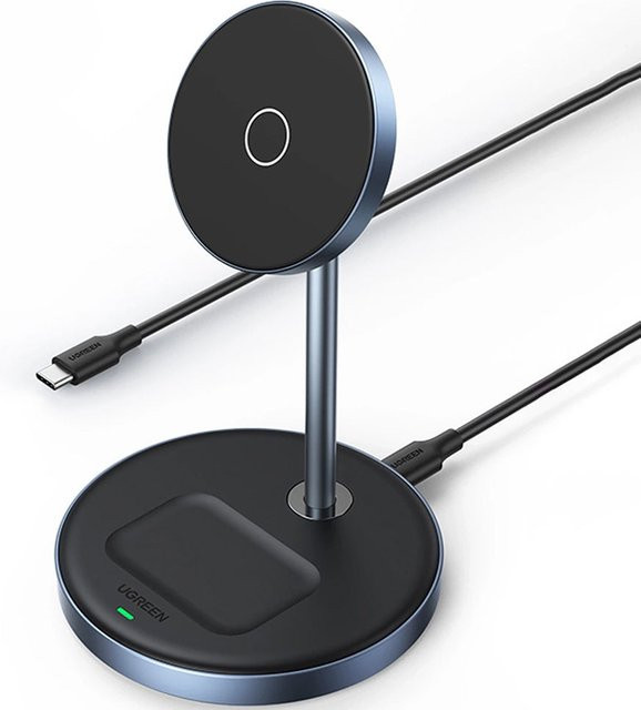 UGREEN CD317 2in1 Wireless Netzladegerät 20W Schwarz - Bild 1