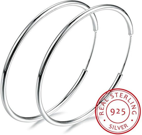 Creolen 925 Sterlingsilber, rund, Schleife, Damen