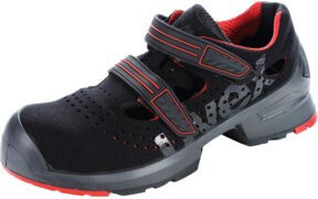 uvex Sicherheitssandale 1 x-tended support S1P in Schwarz/Rot, Größe 40 - Bild 1