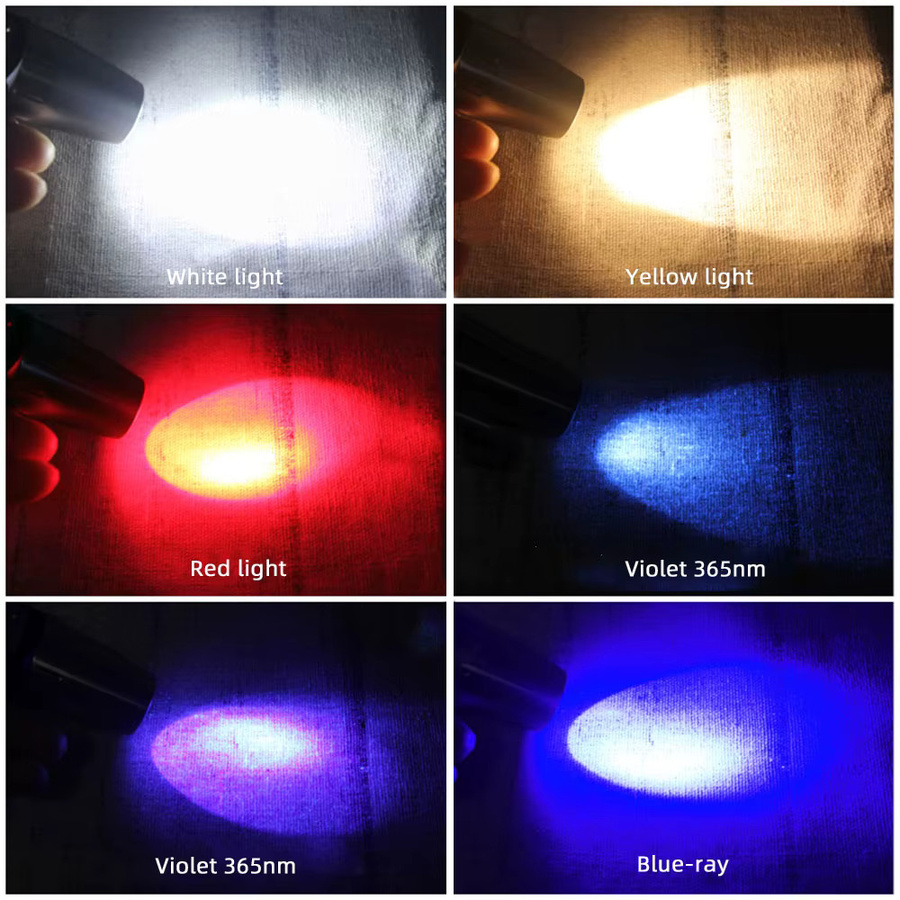 VASTFIRE Wasserdichter Doppelkopf-Lampenkopf mit 6 Lichtquellen und 8 mm Durchmesser für die Jadeerkennung aus Aluminium - Bild 4