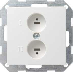 Gira Stereo-Steckdose in Weiß - Bild 1
