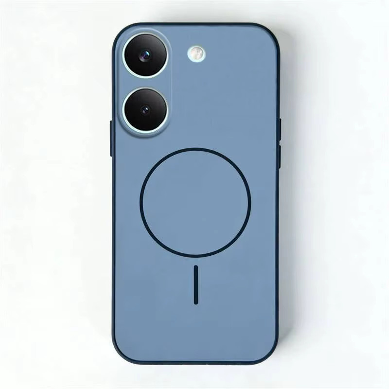 Luxuriöse Silikonhülle für Xiaomi 17T Pro, POCO X7 und X8 Pro Max in Blau, mattiert und sturzsicher, nicht-magnetisch - Bild 2
