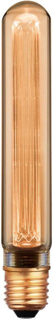 LUXULA LED Filament Leuchtmittel E27 Röhrenform, dimmbar, warmweiß, Bernstein Glas, transparent/gold - Bild 1