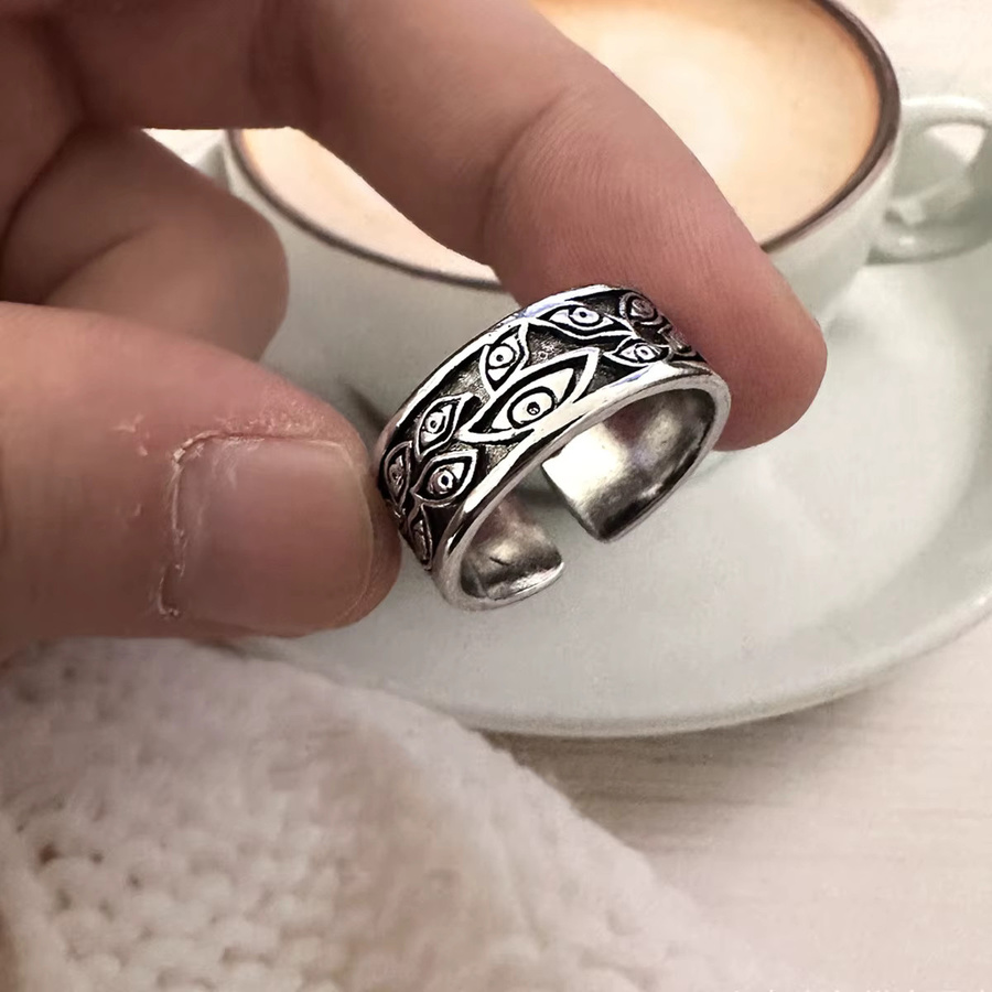 LENNIK Ring, Silber, Teufel Augen, Herren - Bild 4