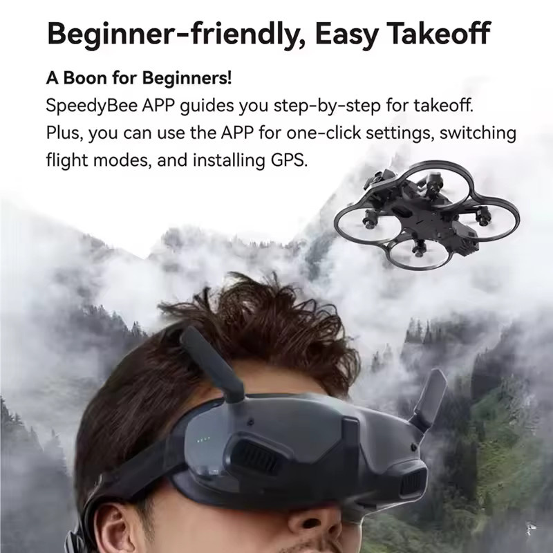 SpeedyBee Bee25 2,5 Zoll HD FPV Cinewhoop Drone ELRS 2,4G TBS Version in Schwarz - Bild 5