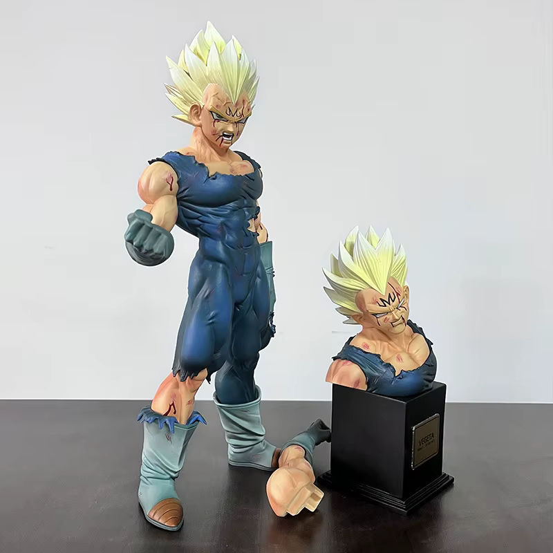 Bandai Dragon Ball Z Vegeta Actionfigur mit austauschbarem Kopf als Majin Vegeta Sammlerstück, mehrfarbig, Höhe: 28 cm - Bild 2