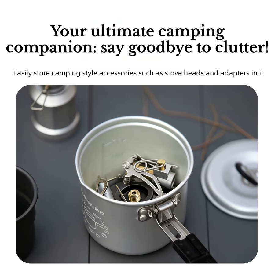 MOUNTAINHIKER Camping-Set aus Aluminium in Silber mit Topf und Bratpfanne für Outdoor und Wandern - Bild 3