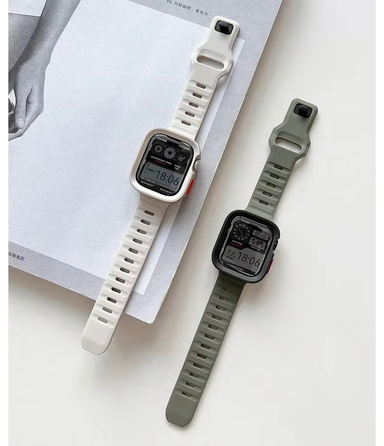 CAOWTAN Silikonhülle und Armband Set für Apple Watch Ultra, Serie 11, 10, 9, 8, 7 und iWatch Modelle - Bild 2