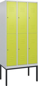 C+P Doppelstock-Spind Classic PLUS mit 3 Abteilen, Gestell, Viridingrün, H x B x T: 212 x 90 x 50 cm - Bild 1