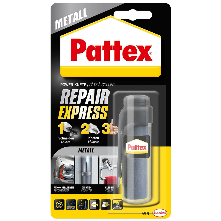 Pattex Power-Knete Repair Express Metall in Grau, 48 g - Bild 2