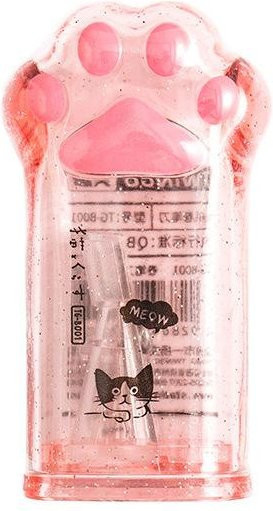 Kawaii Katzenpfoten Bleistiftspitzer in Rosa von Love Home Garden für Schule und Büro - Bild 1