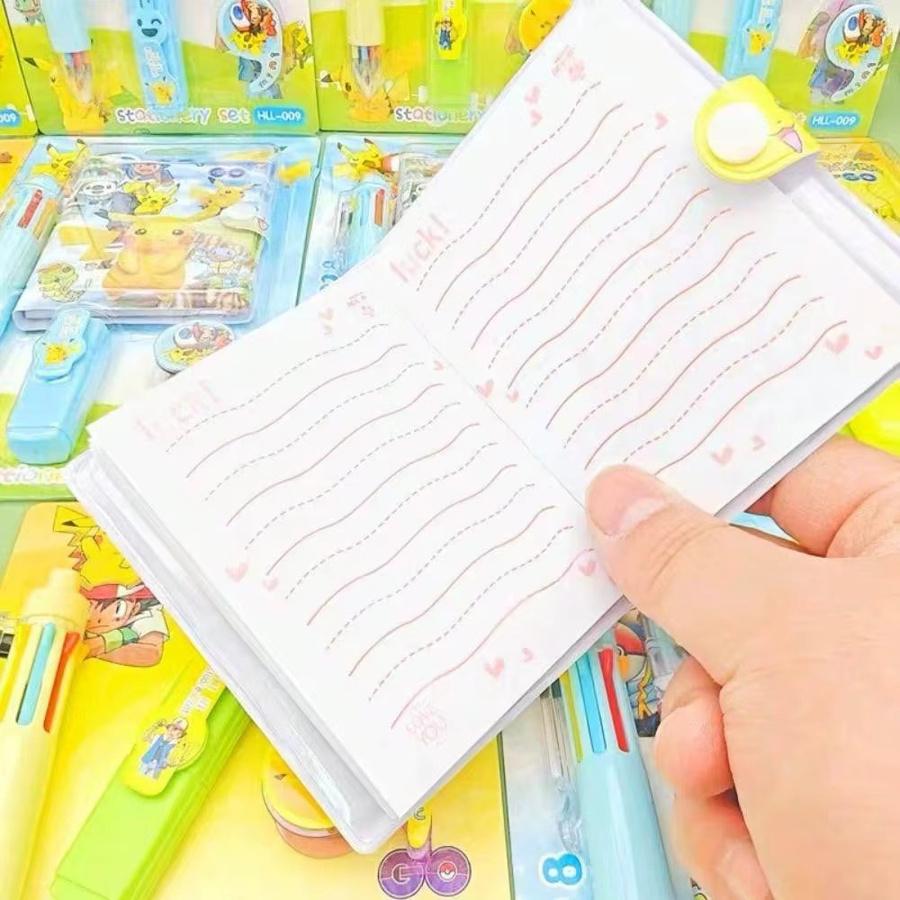 TAKARA TOMY Pokémon Pikachu Briefpapier-Set, Bunt / Mehrfarbig - Bild 1