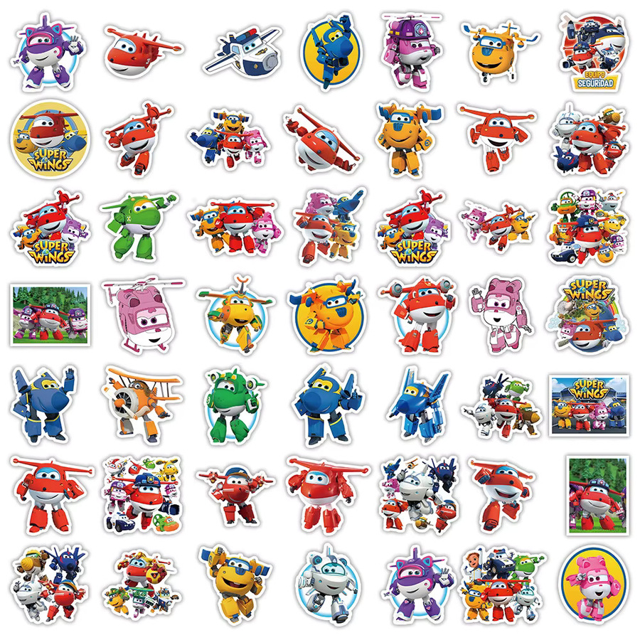 Super Wings Aufkleber, Nachfüllpack, 50 Stück, Bunt / Mehrfarbig - Bild 3