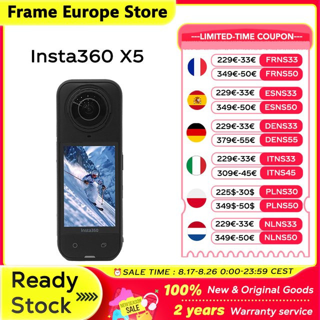 Insta360 X5 Action-Kamera 360 Grad Wasserdichte Sportkamera mit 8K 30Fps Ultra-High-Definition - Bild 1