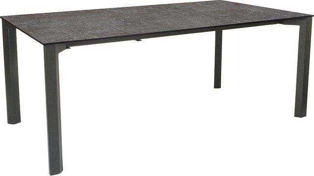 Stern Ausziehtisch Penta Aluminium in Graphit und Silverstar Metallic Grau mit Nivelliersystem B/T: 160 bis 210 x 100 cm - Bild 1