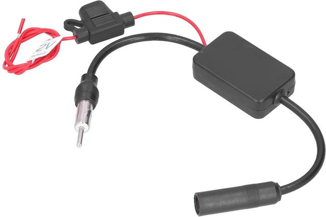 Koogeelife Auto Antenne Radio AM FM Signal Verstärker Signal Booster für Marine, Fahrzeug, Boot, Wohnmobil, LKW und SUV, Schwarz, 12V - Bild 1