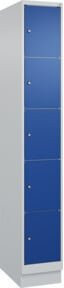 C+P Schließfachschrank Classic PLUS mit Sockel und 1 Abteil, Farbe Grau und Enzianblau, B/T/H: 195 x 30 x 50 cm - Bild 1