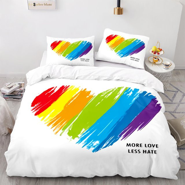 Lodestar Regenbogen Bettwäscheset aus Mikrofaser in Multicolour, bestehend aus Bettbezug und Kissenbezug, B/H: 135 x 200 cm - Bild 1