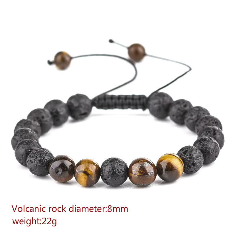 Noter Armband, Perle, Howlith, Malachit, Tigeraugen, Unisex - Bild 2