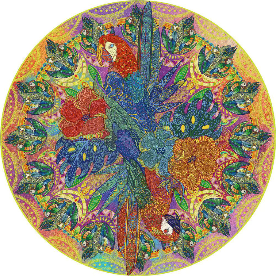 MaxRenard Tierillustration, rundes Puzzle, 150 Teile - Bild 2