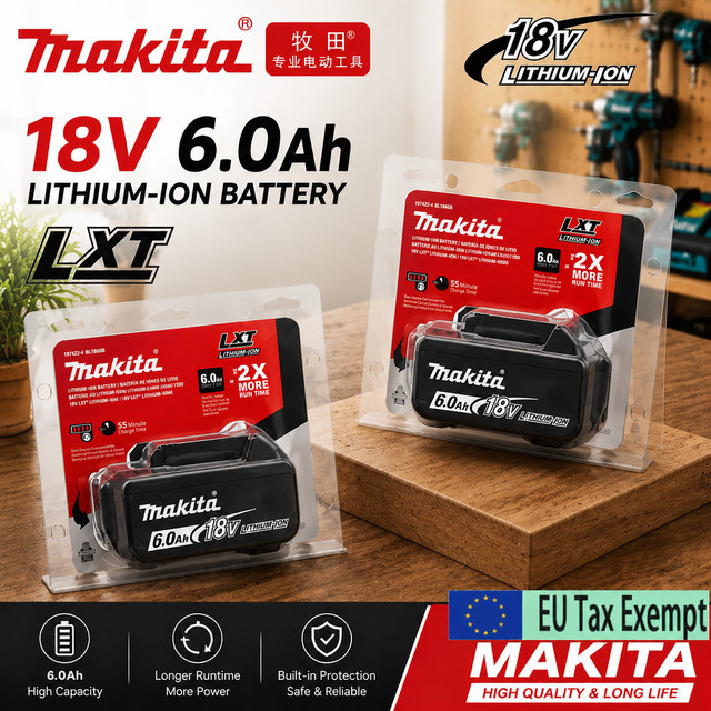 Makita 18V 6,0Ah Lithium-Ionen-Akku für LXT-System in Schwarz - Bild 1