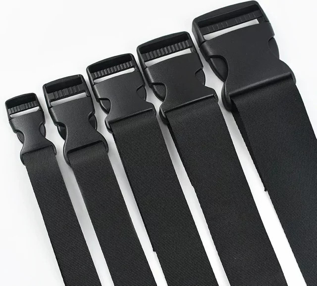 Meetee Kunststoff-Schnellverschlüsse in Schwarz für Taschen, Gürtel und Hundehalsbänder, 10-50mm Breite - Bild 1