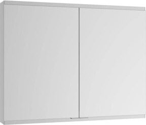 Keuco Spiegelschrank Royal Modular 2.0 in Weiß und Silber, 2-türig mit Glasablagen und Spiegel an den Türen, B/H/T: 70 cm x 90 cm x 12 cm