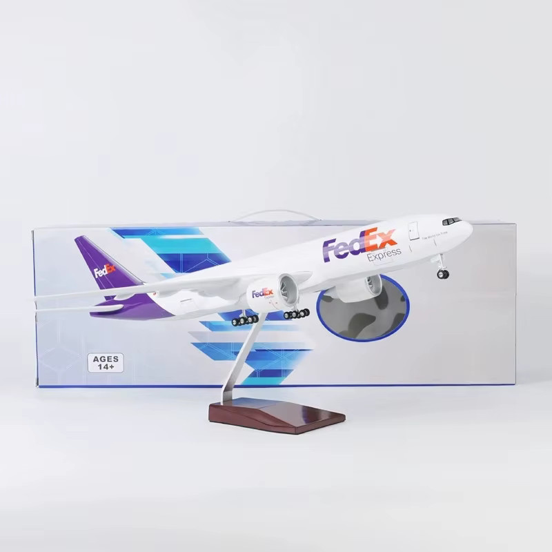 ZOCO FedEx Cargo Airlines 777 B777 Spielzeugflugzeug, Maßstab 1:157, ab 14 Jahren - Bild 2