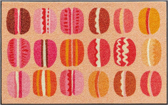 Moderne rutschfeste Fußmatte mit grafischem Design in Multicolour aus Polyamid und Gummi - Bild 1