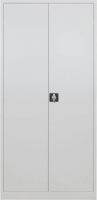 PROREGAL Flügeltürschrank Owl aus Stahl in Lichtgrau mit 4 Fachböden, H: 195 cm, B: 95 cm, T: 60 cm - Bild 1