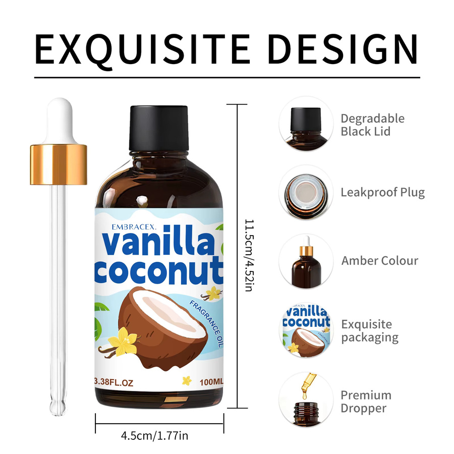 Embracex Vanille-Kokosnuss Öl, 100 ml, Unisex - Bild 2