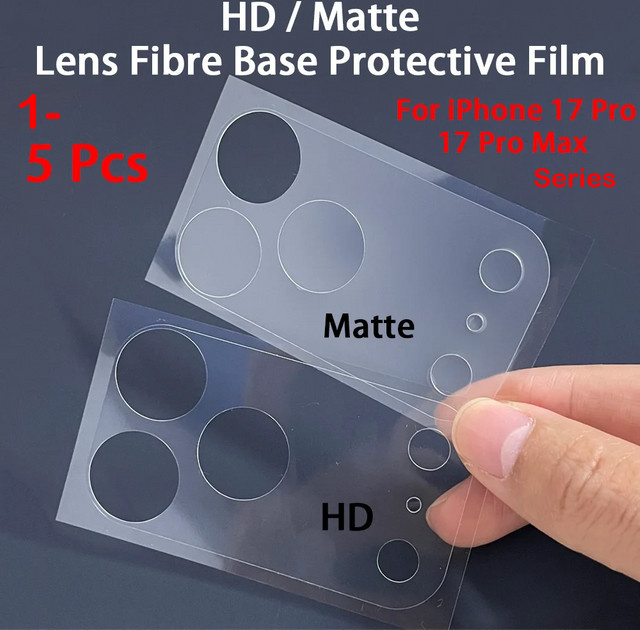 Apple iPhone 17 Pro Max HD Matte Lens Fiber Base Protector Film Transparent - Bild 1