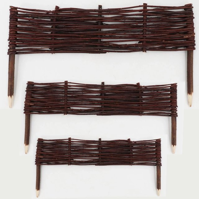 Aquagart Beeteinfassungen aus Weide, 2er-Set, Beetbegrenzung und Weidenzaun zur Beetumrandung, Höhe: 20 cm, Länge: 100 cm - Bild 2